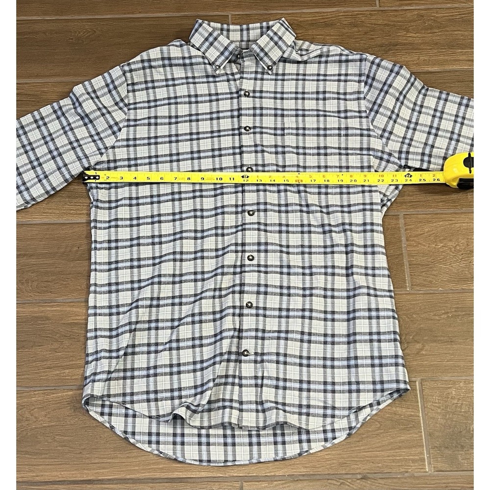 Peter Millar Men's Crown Sport Emmett Performance Flannel Sport Shirt Gale Large - Picture 3 of 6